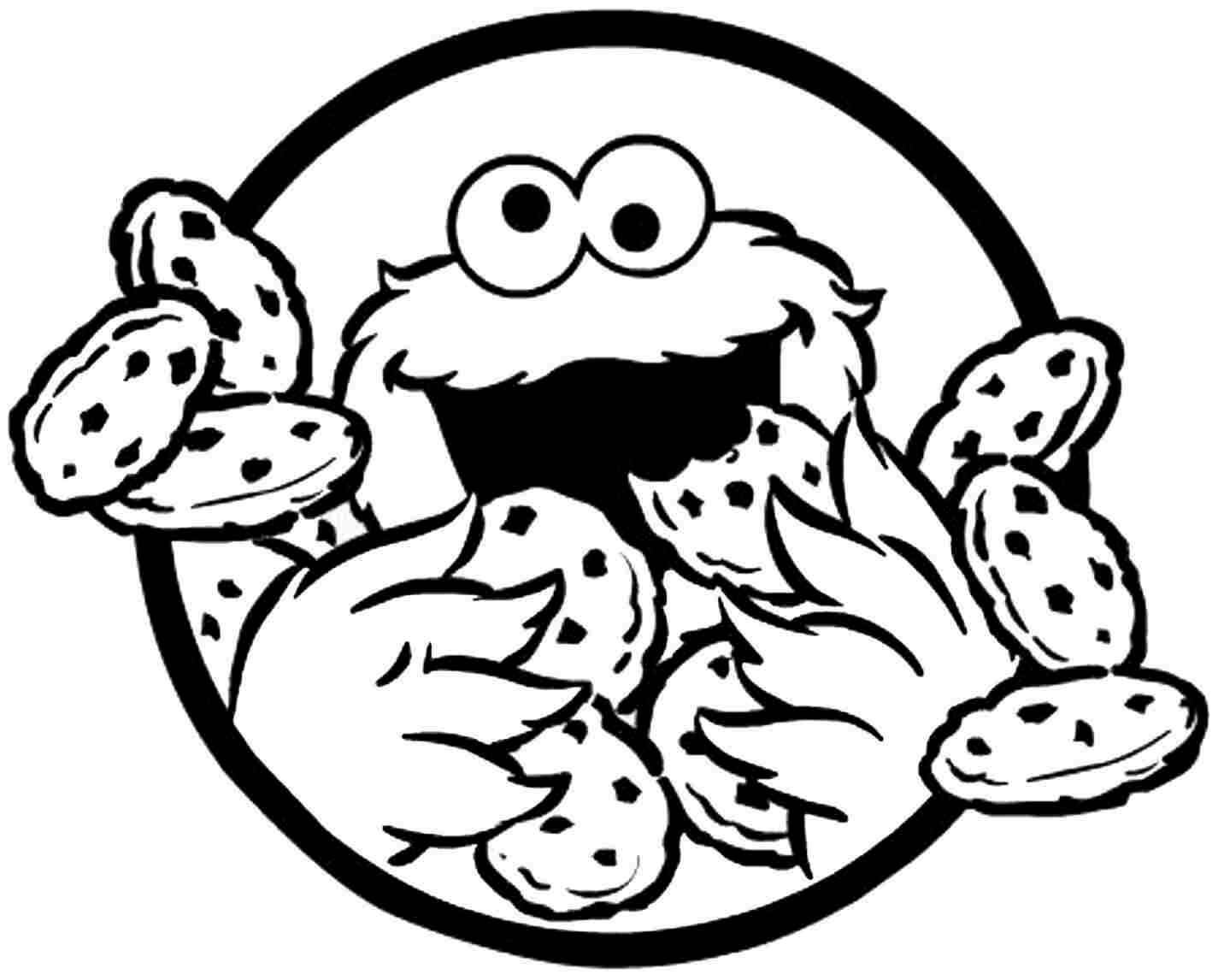 Cookie Monster Sesame Street Coloring Page