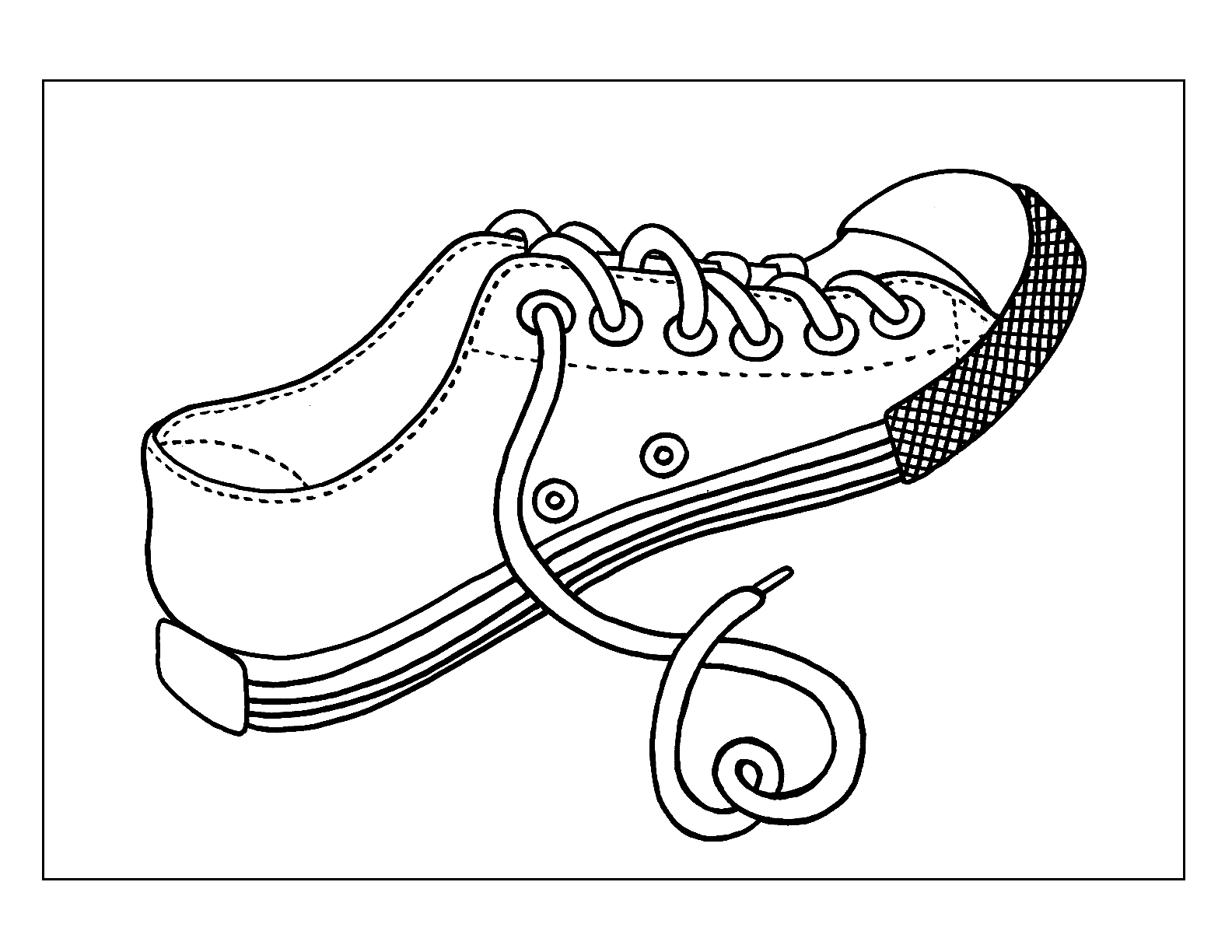 Cool Sneaker Coloring Page
