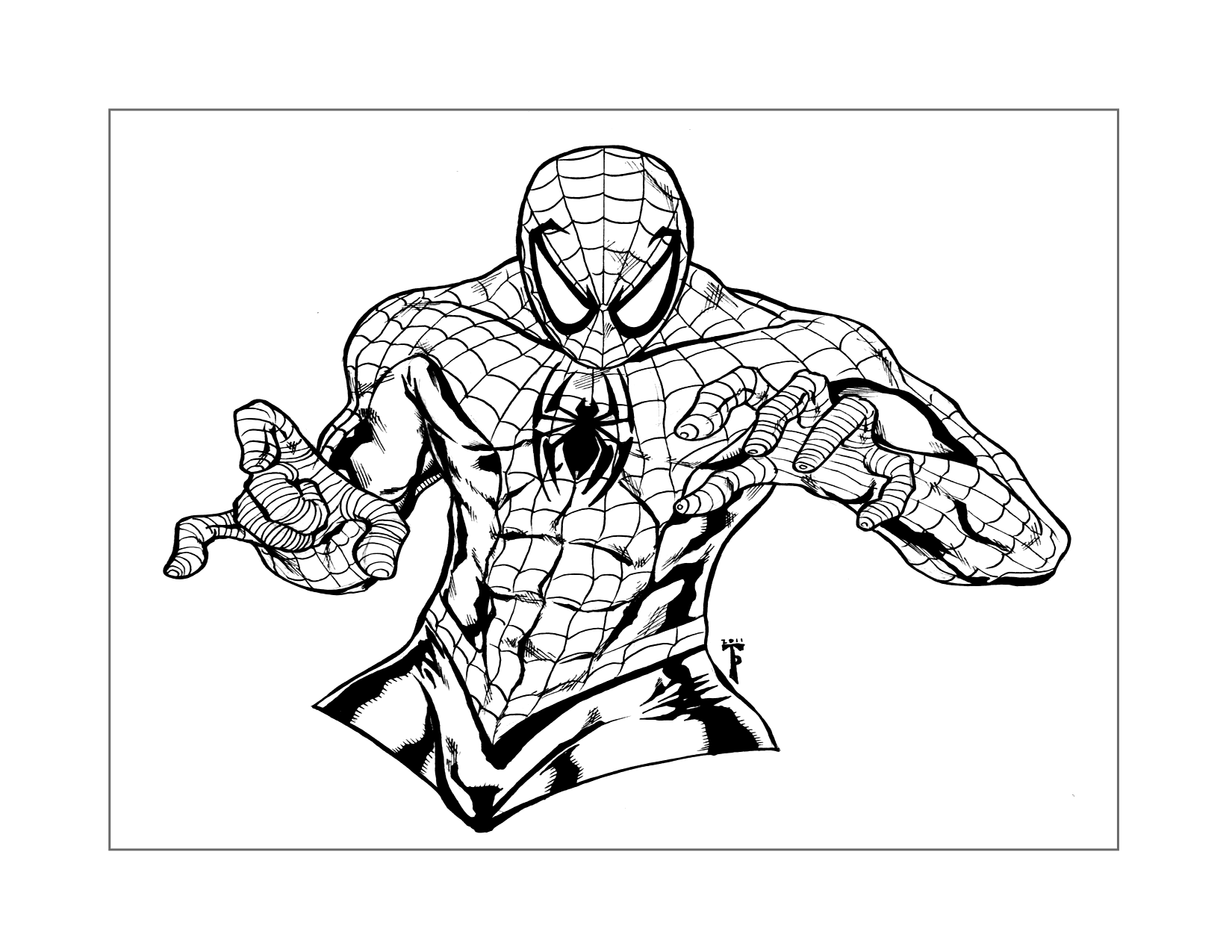 Cool Spiderman Coloring Page