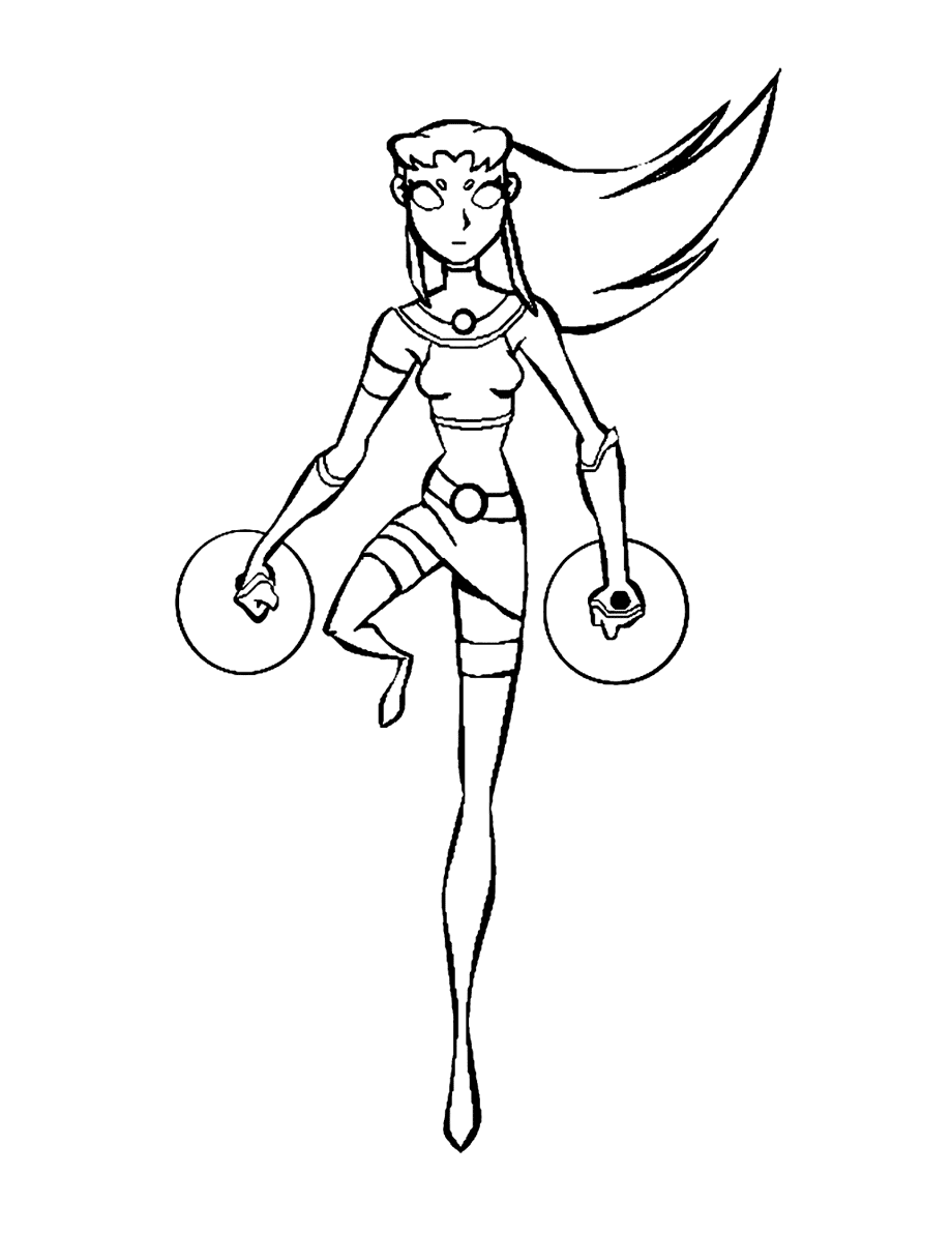Cool Starfire Coloring Page