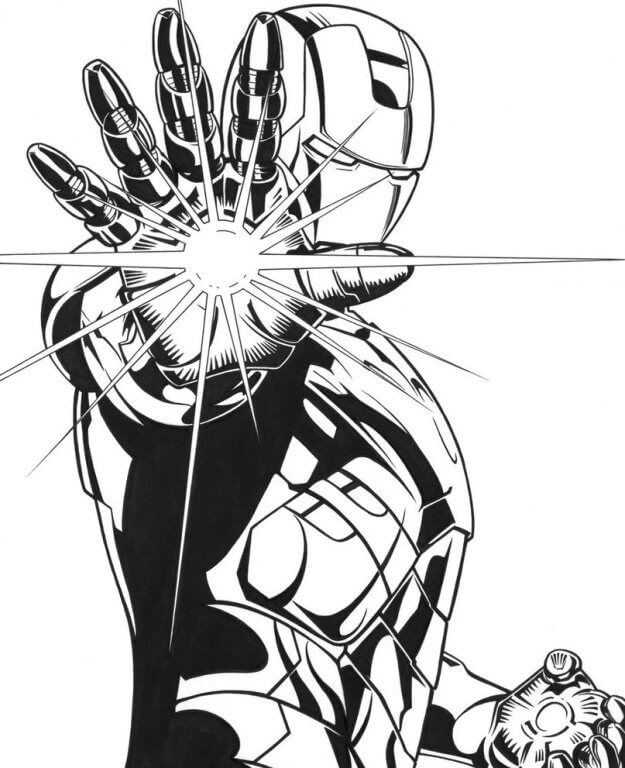 Cool Superhero Coloring Page Iron Man