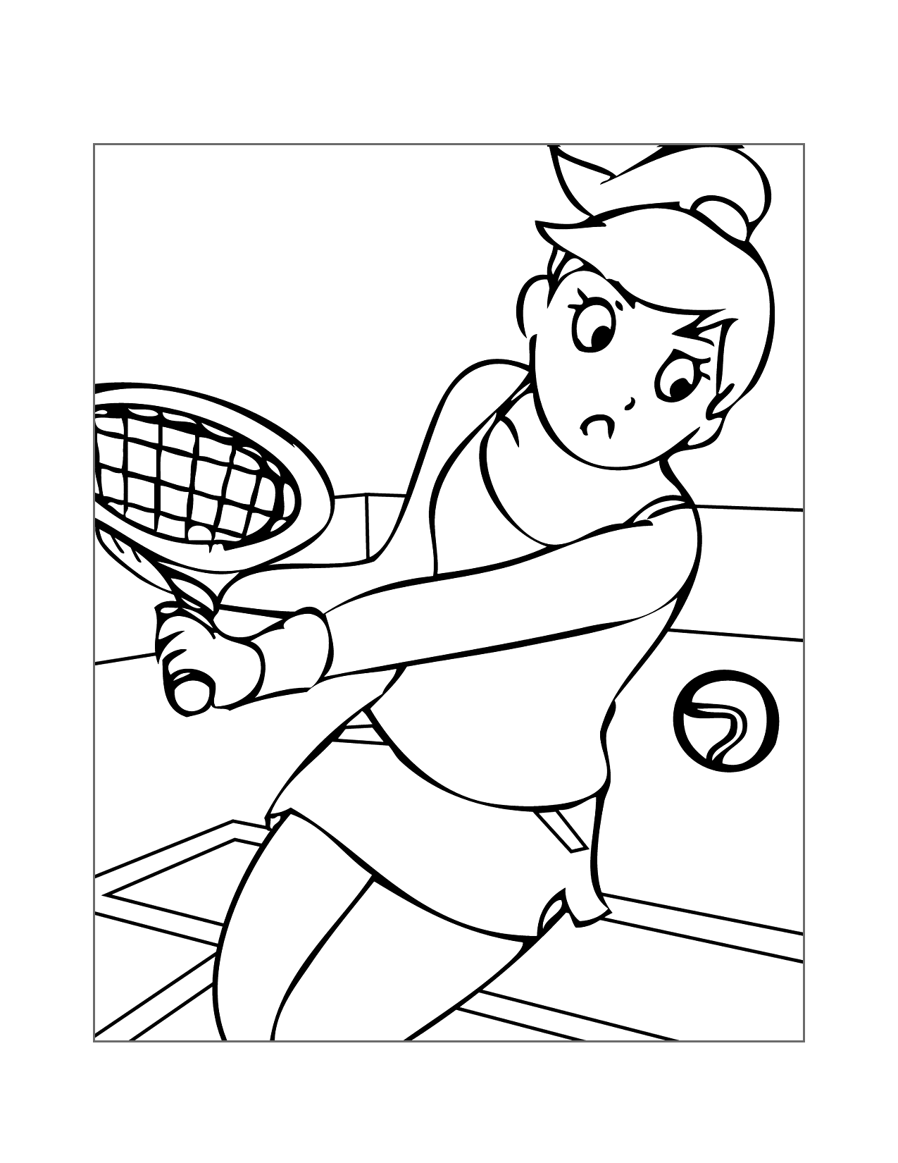 Cool Tennis Coloring Pages