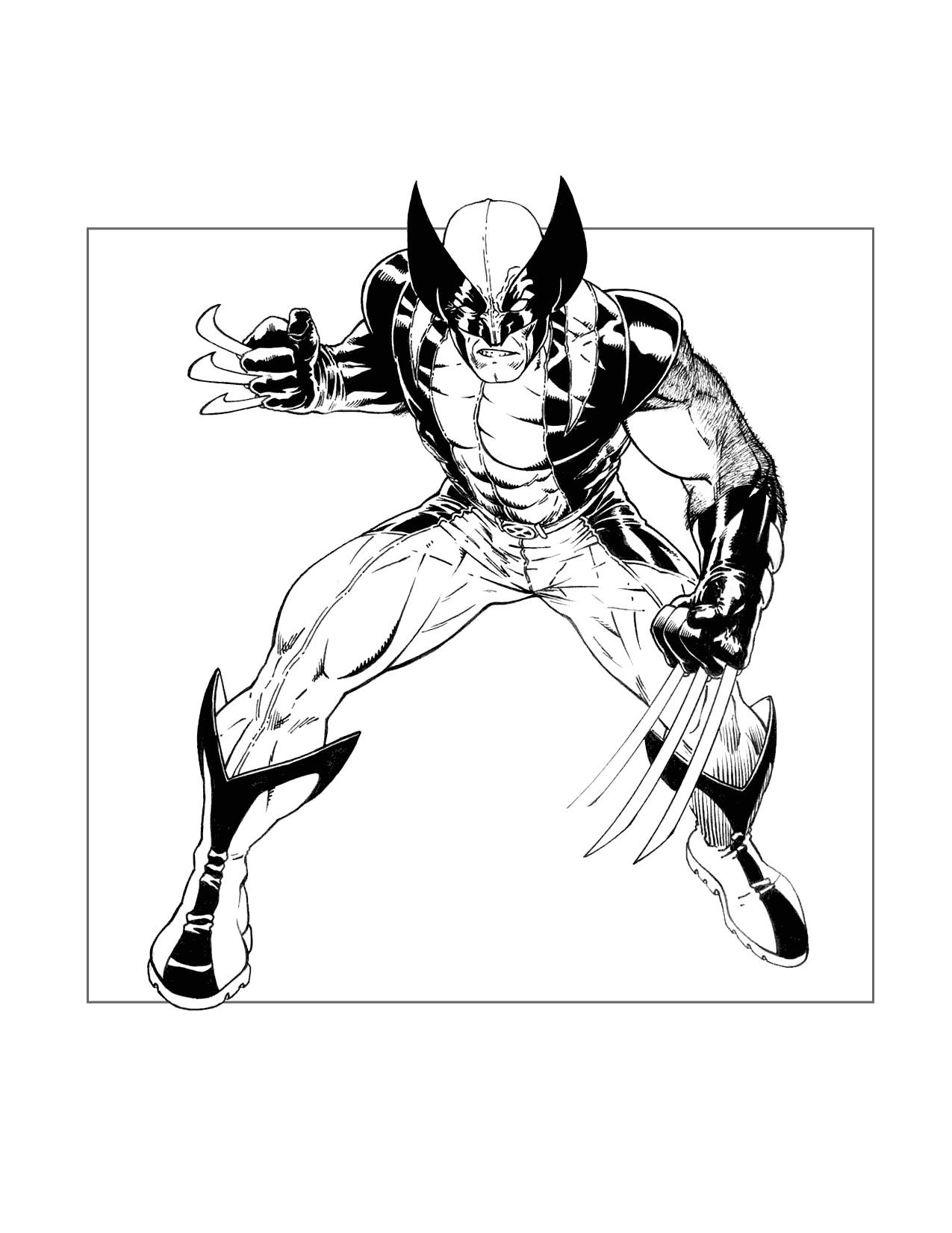 Cool Wolverine Coloring Page