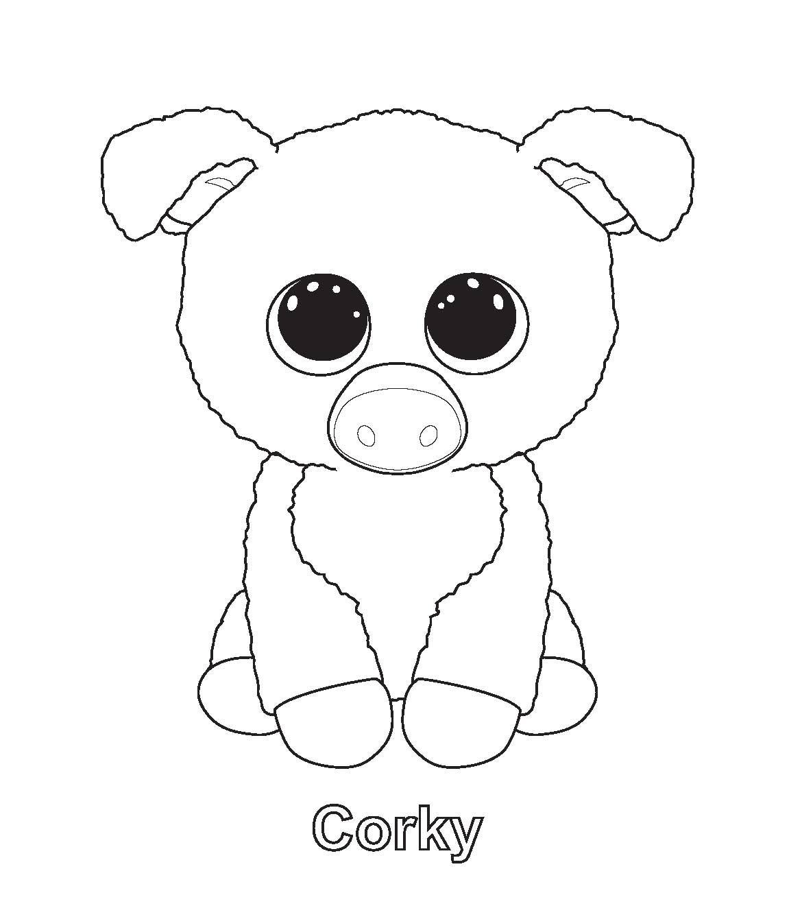 Corky Beanie Boo Coloring Pages