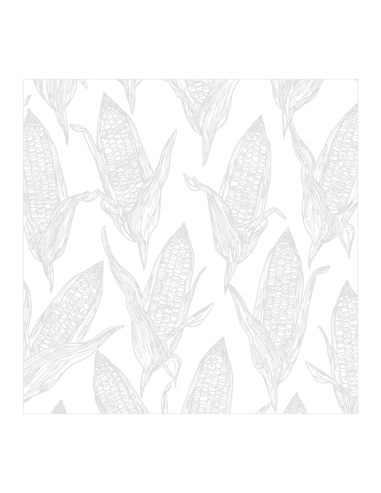 Corn Tracing Coloring Pattern