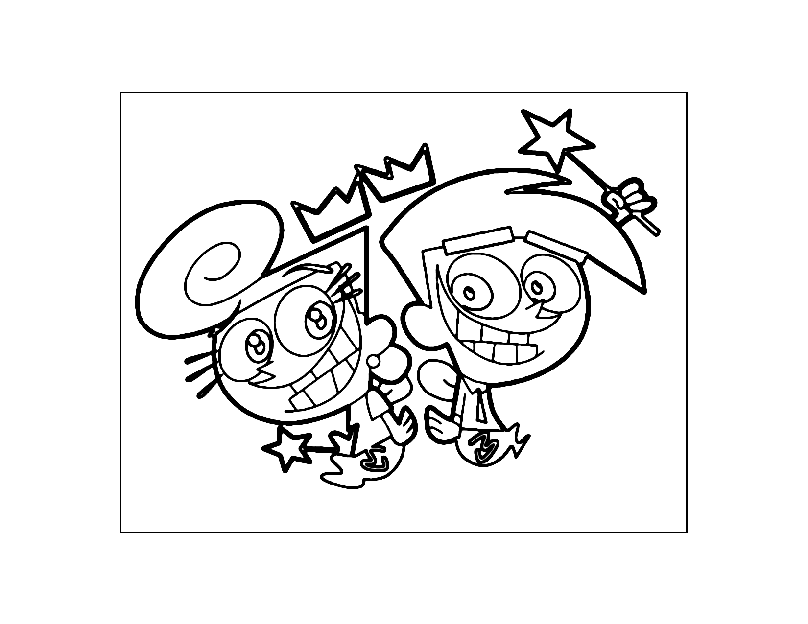 Cosmo And Wanda Coloring Page