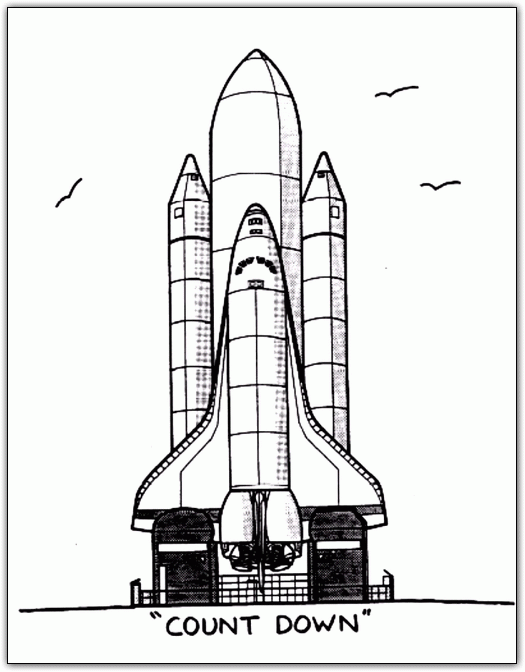 Count Down To Lift Off Coloring Page