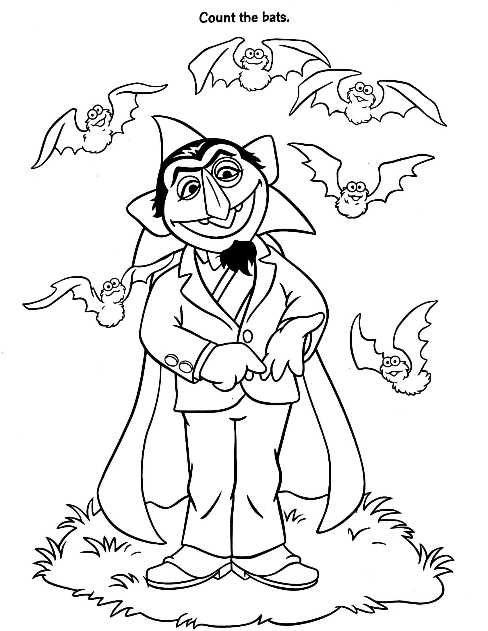 Count Sesame Street Coloring Pages