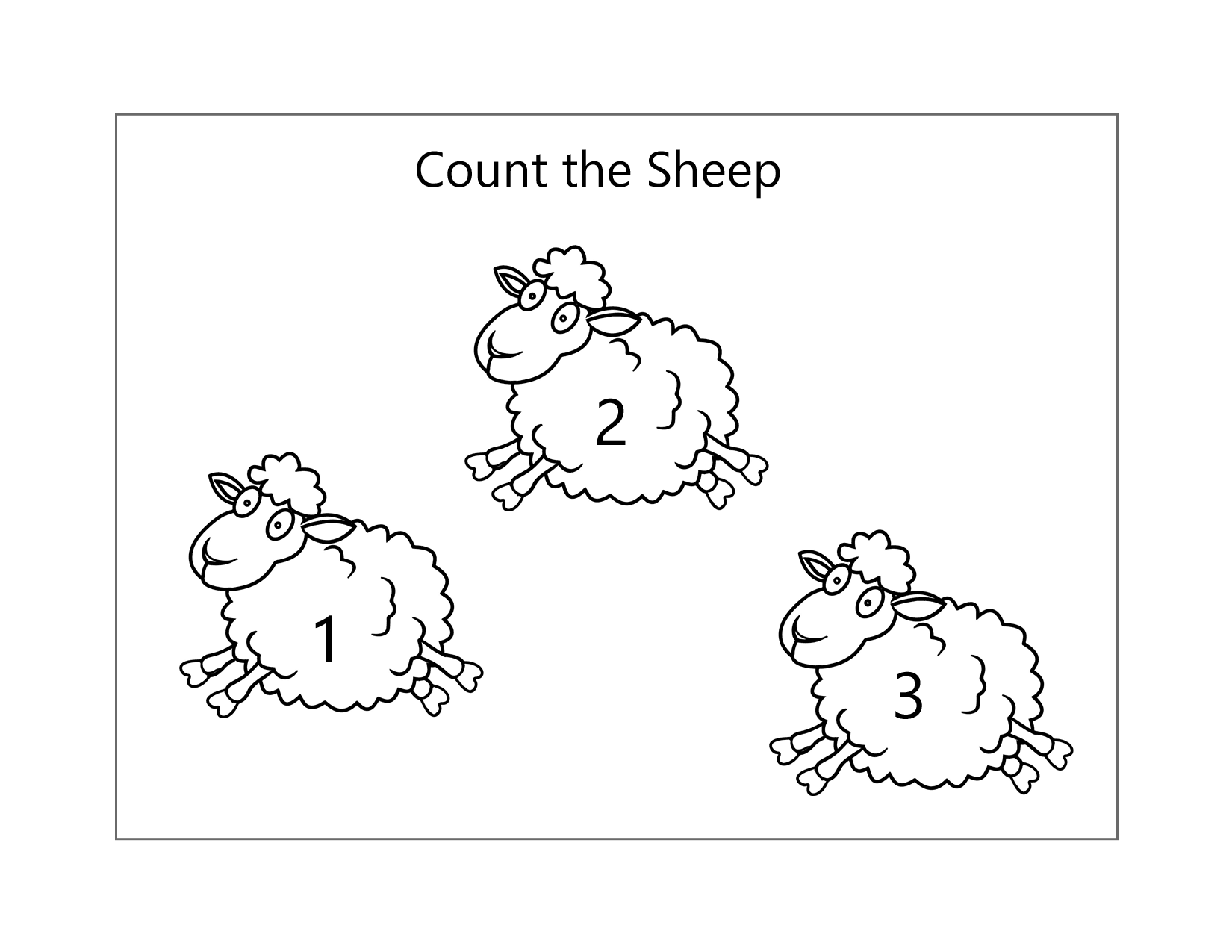 Count The Sheep Worksheet