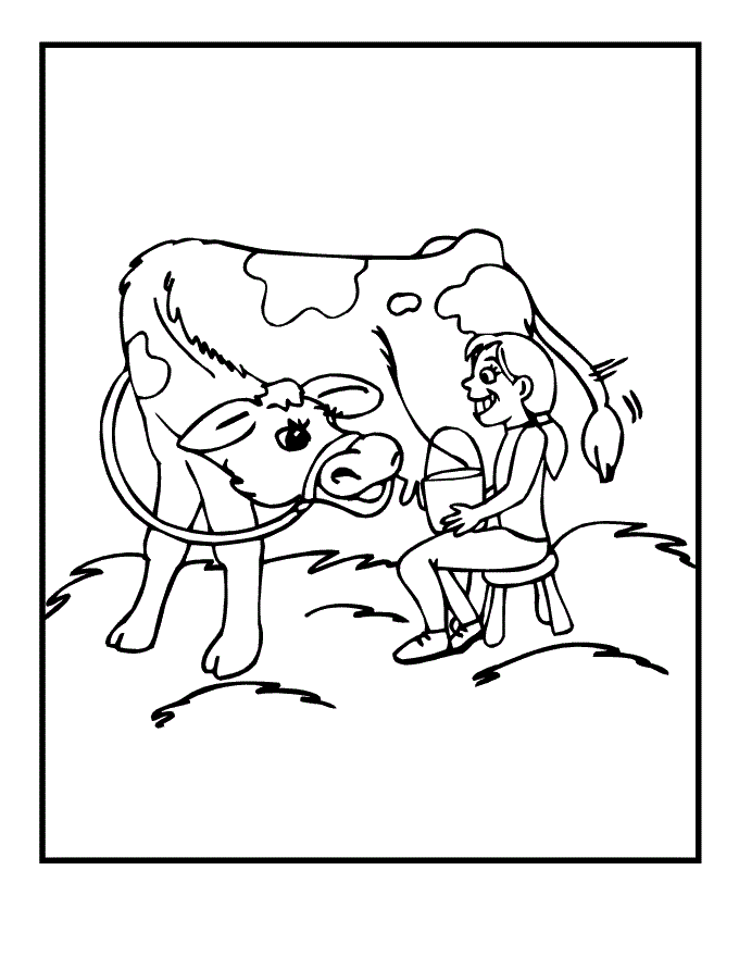 Cow Animal Coloring Page