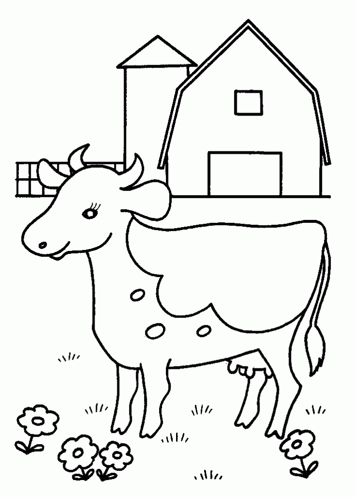 Cow Animal Coloring Pages