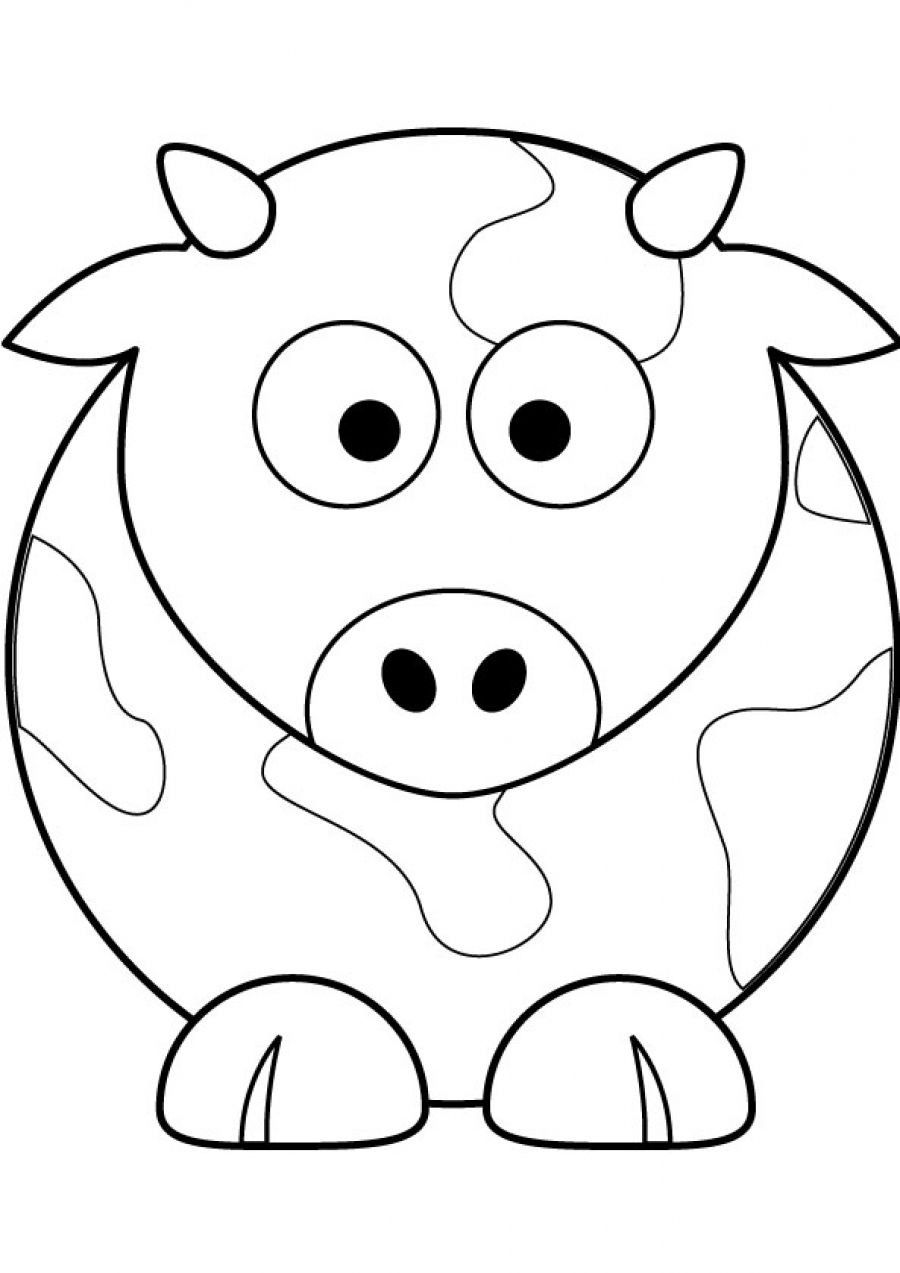 Cow Preschool Coloring Pages