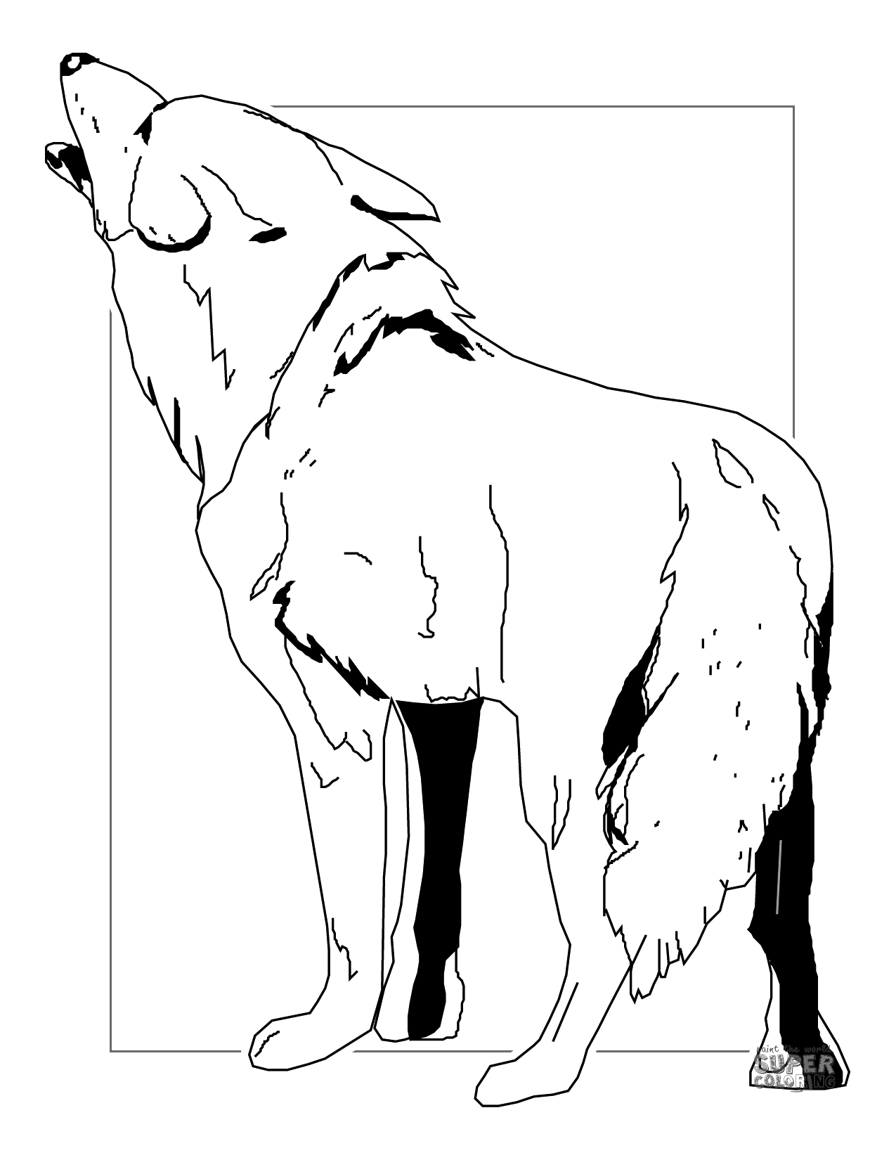 Coyote Line Art For Coloring