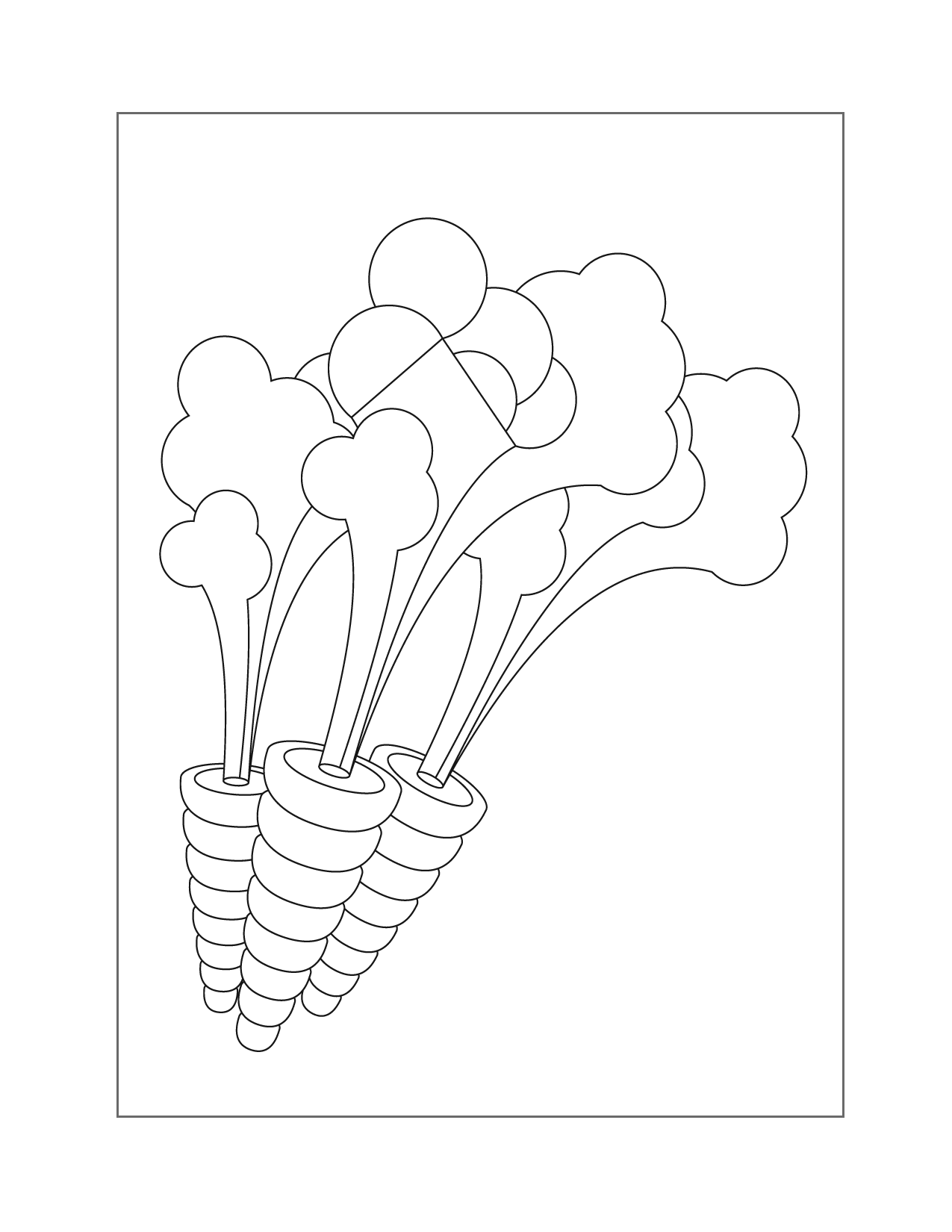 Crazy Carrots Coloring Page