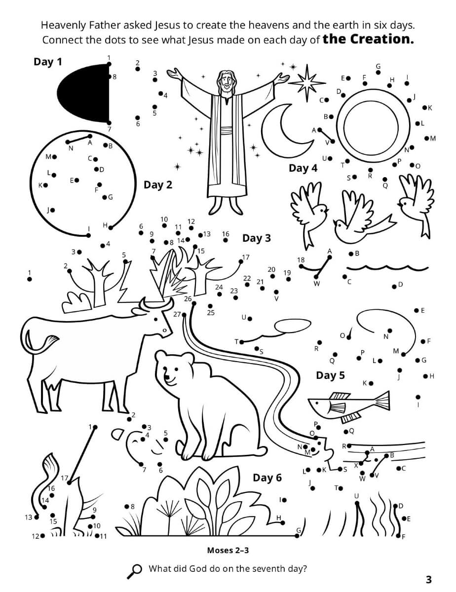 Creation Connect The Dots Worksheet