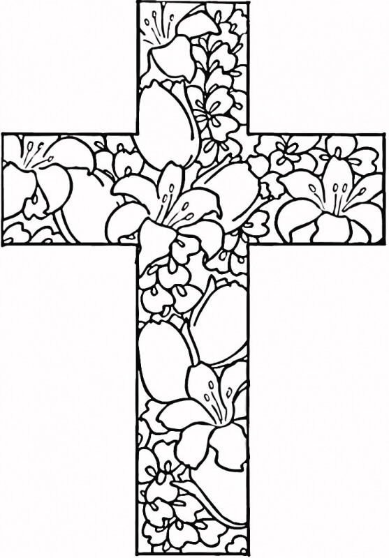 Cross Easter Coloring Pages