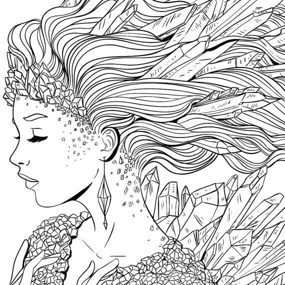 Crystal Lady Coloring Pages For Teens