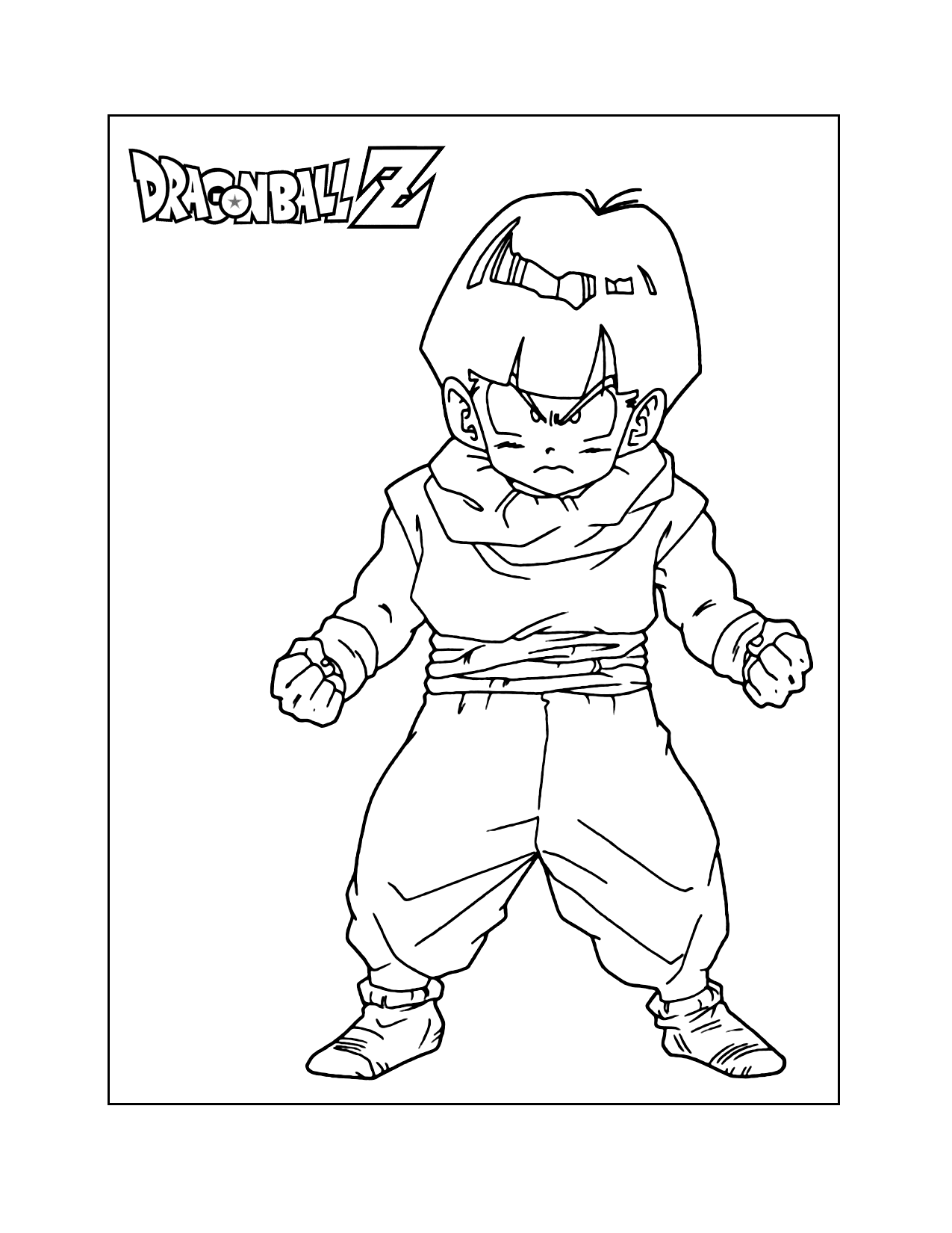 Cute Angry Gohan Coloring Page