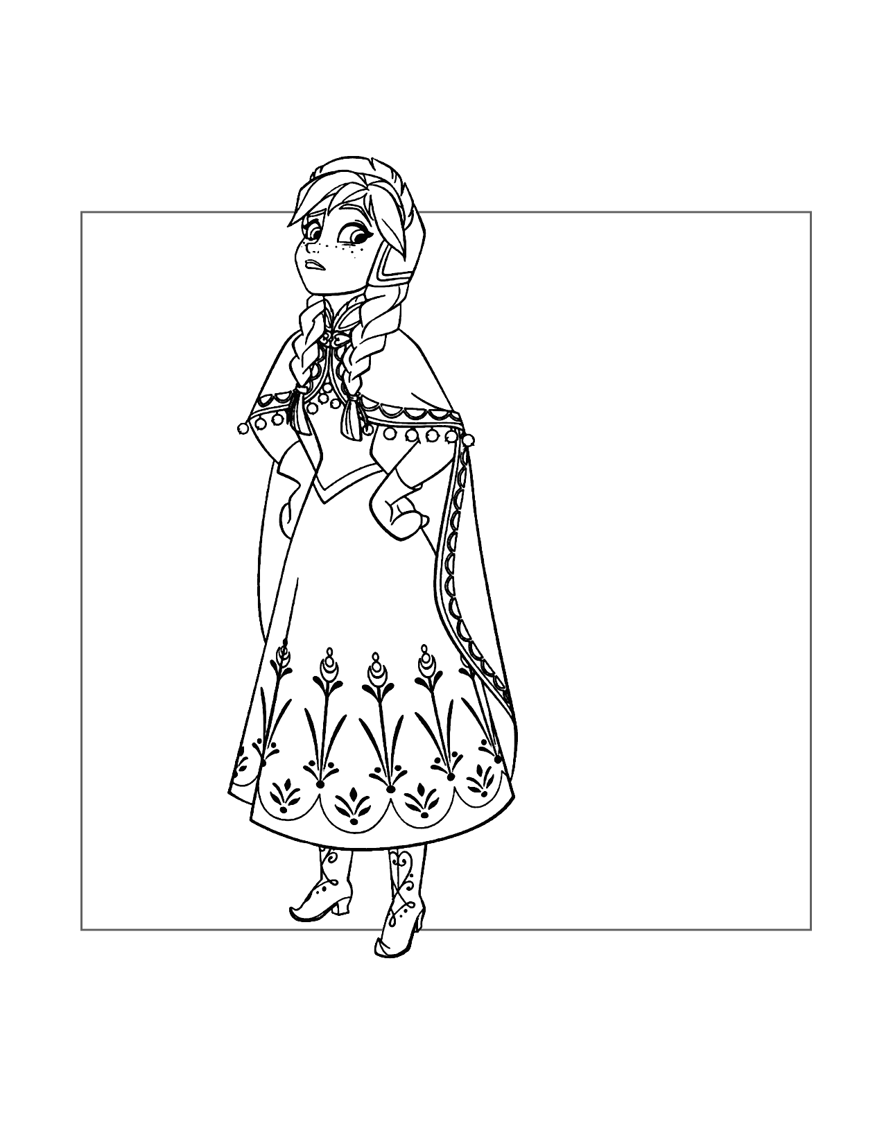 Cute Anna Coloring Page