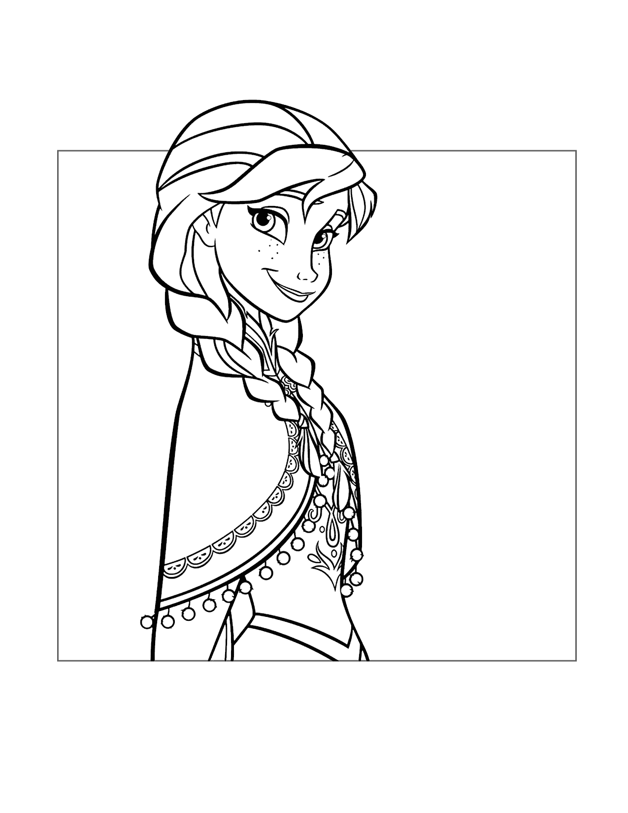 Cute Anna Coloring Pages