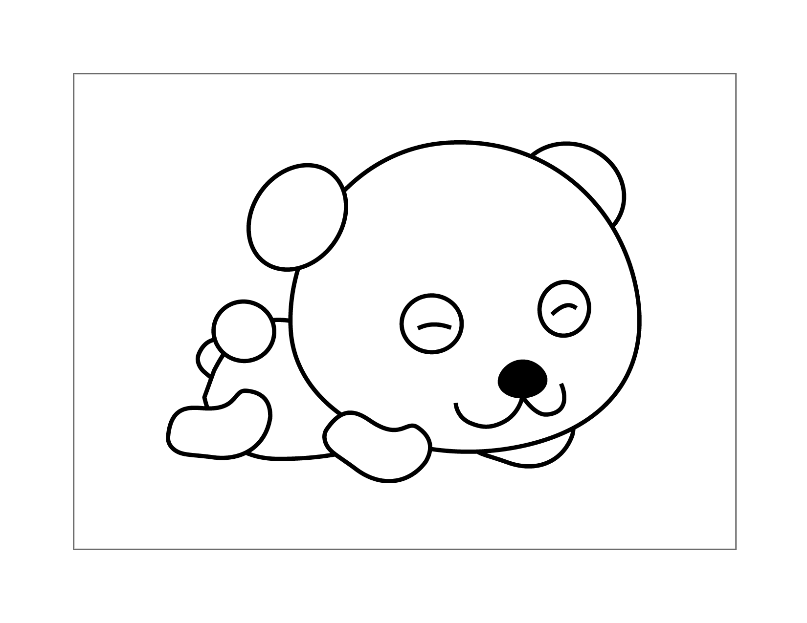 Cute Baby Bear Coloring Page