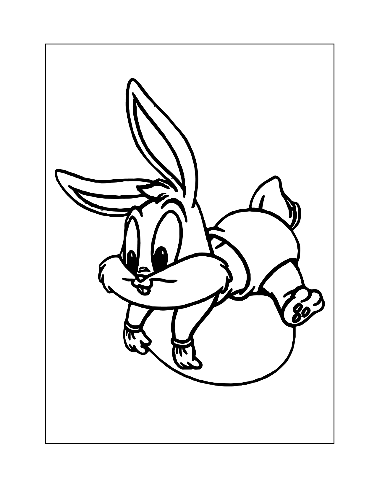 Cute Baby Bugs Bunny Coloring Page