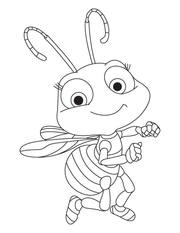 Cute Baby Insect Coloring Page