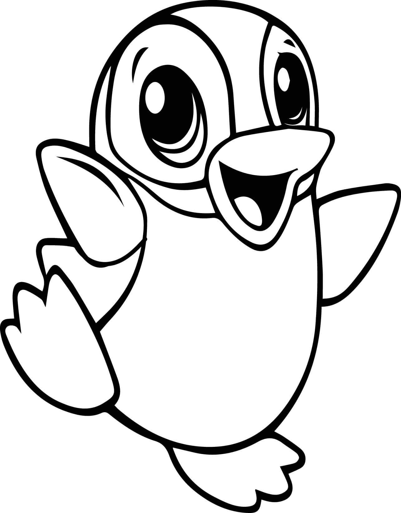 Cute Baby Penguin Coloring Page