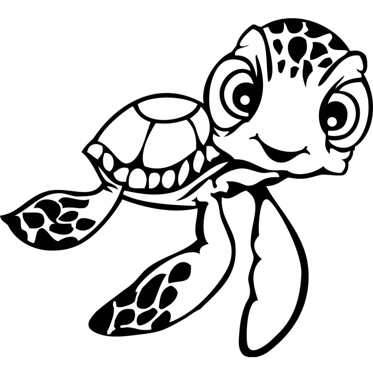 Cute Baby Sea Turtle Coloring Pages