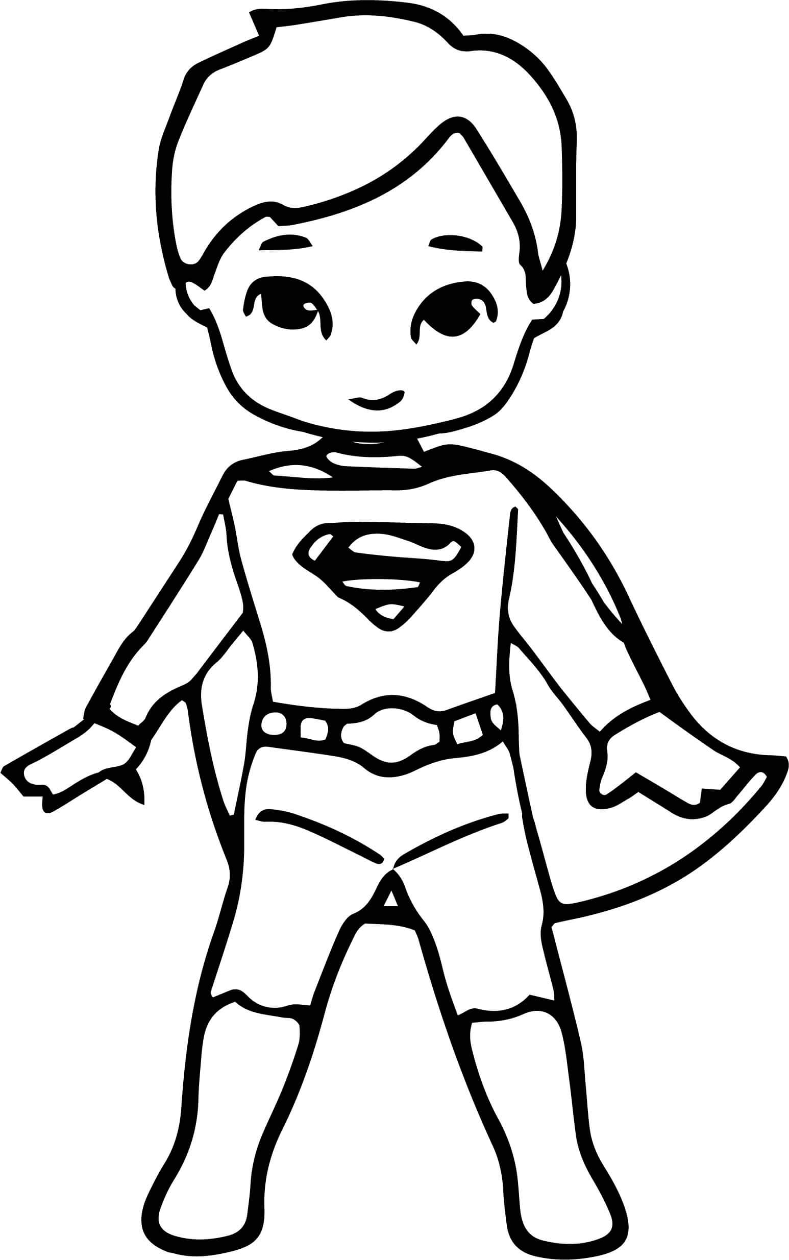 Cute Baby Superman Coloring Page
