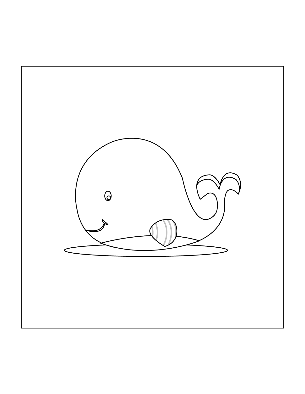 Cute Baby Whale Coloring Page