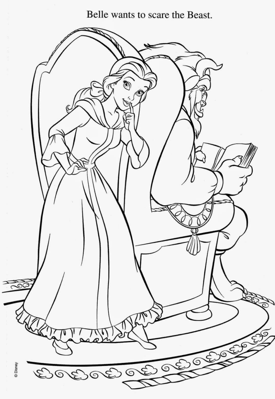 Cute Belle Coloring Page