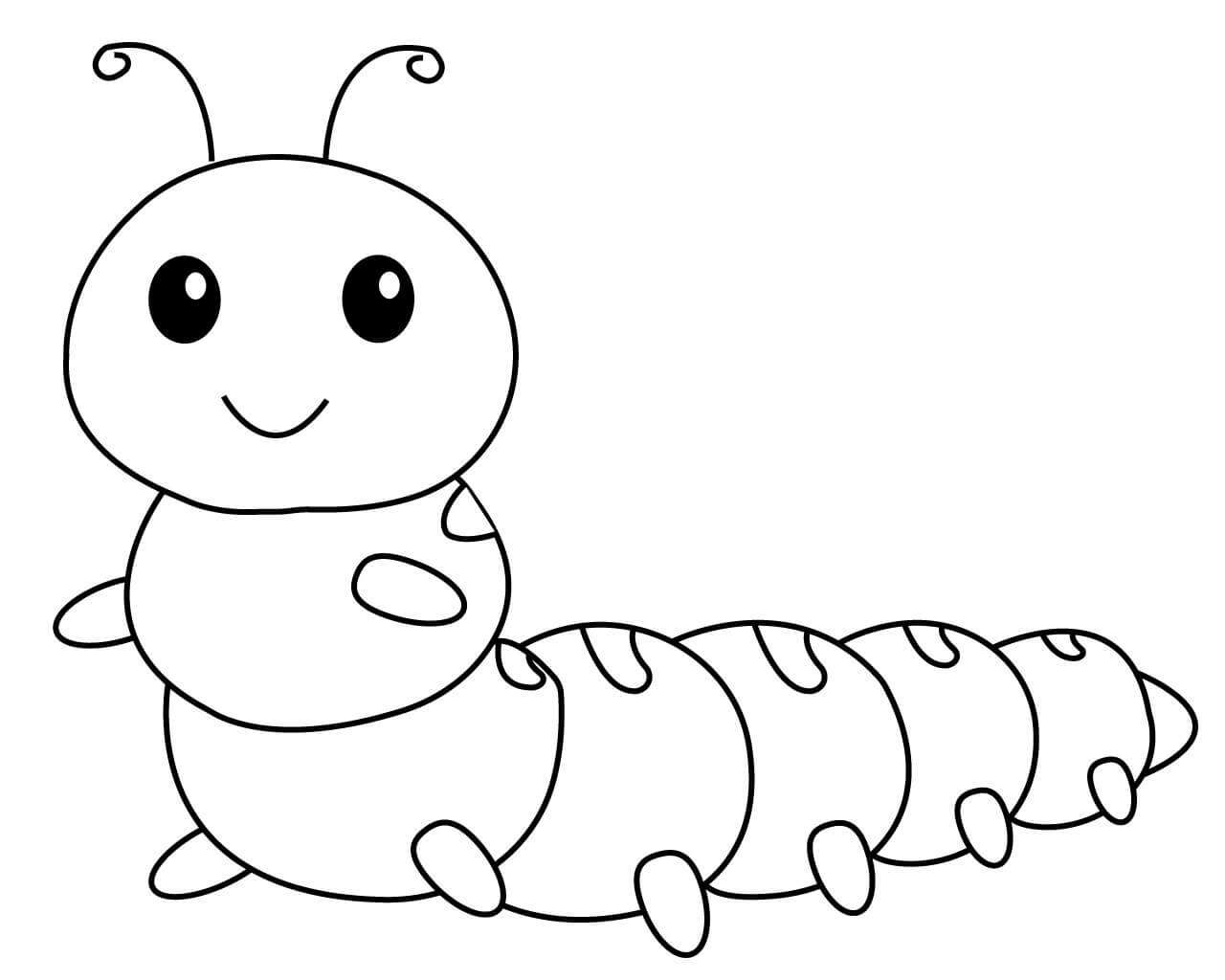 Cute Caterpillar Coloring Pages Coloring rocks 