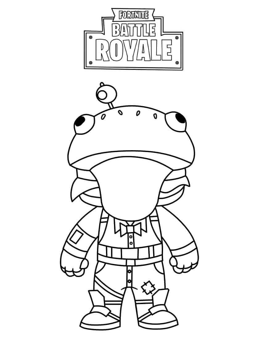 Cute DurrBurger Fortnite Coloring Page