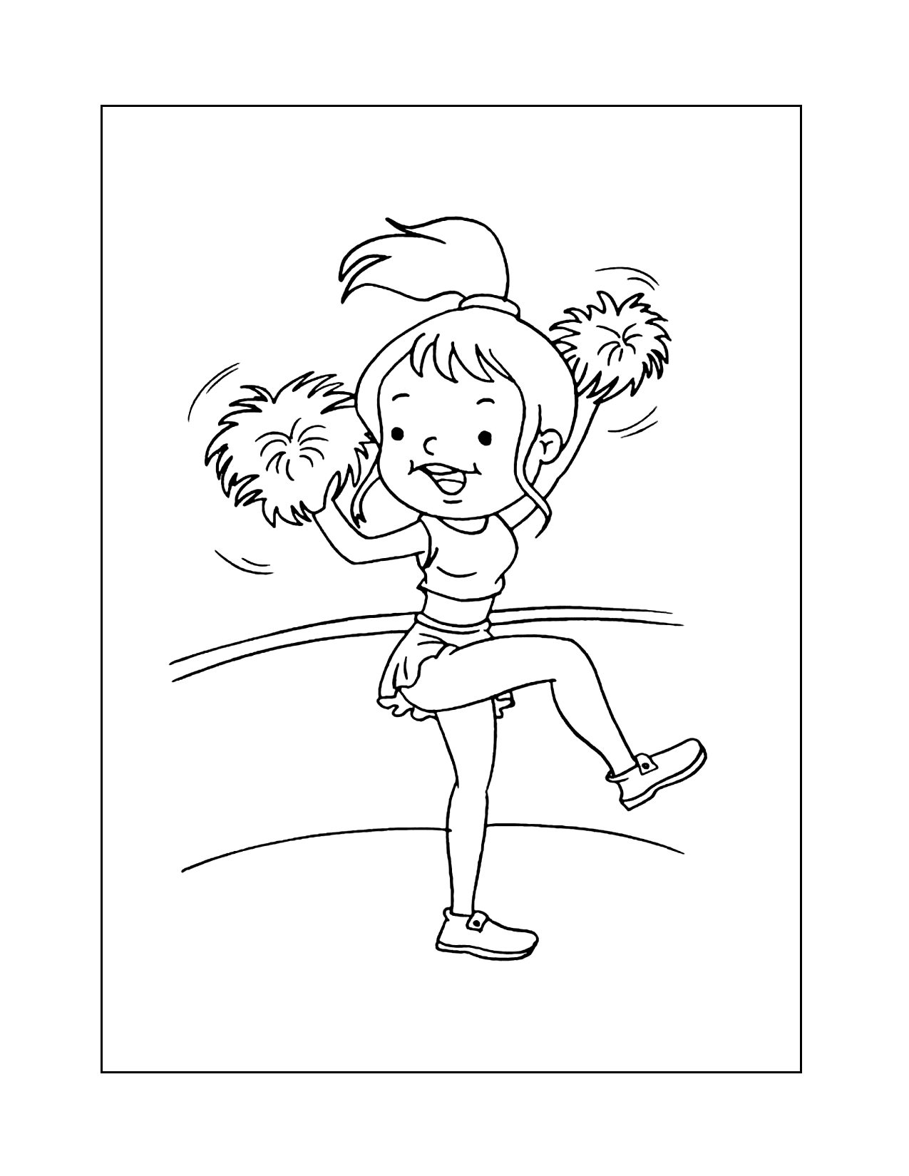Cute Girl Cheerleader Coloring Pages