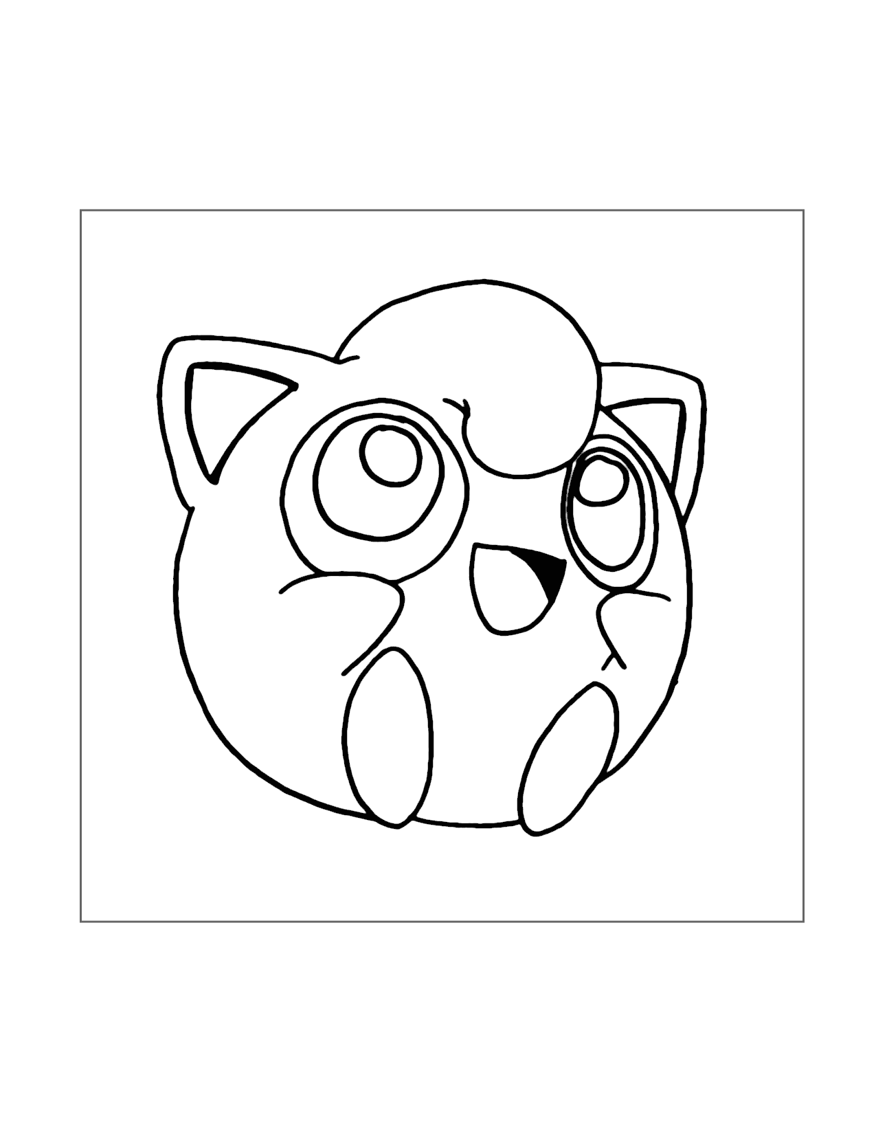 Cute Jigglypuff Coloring Page