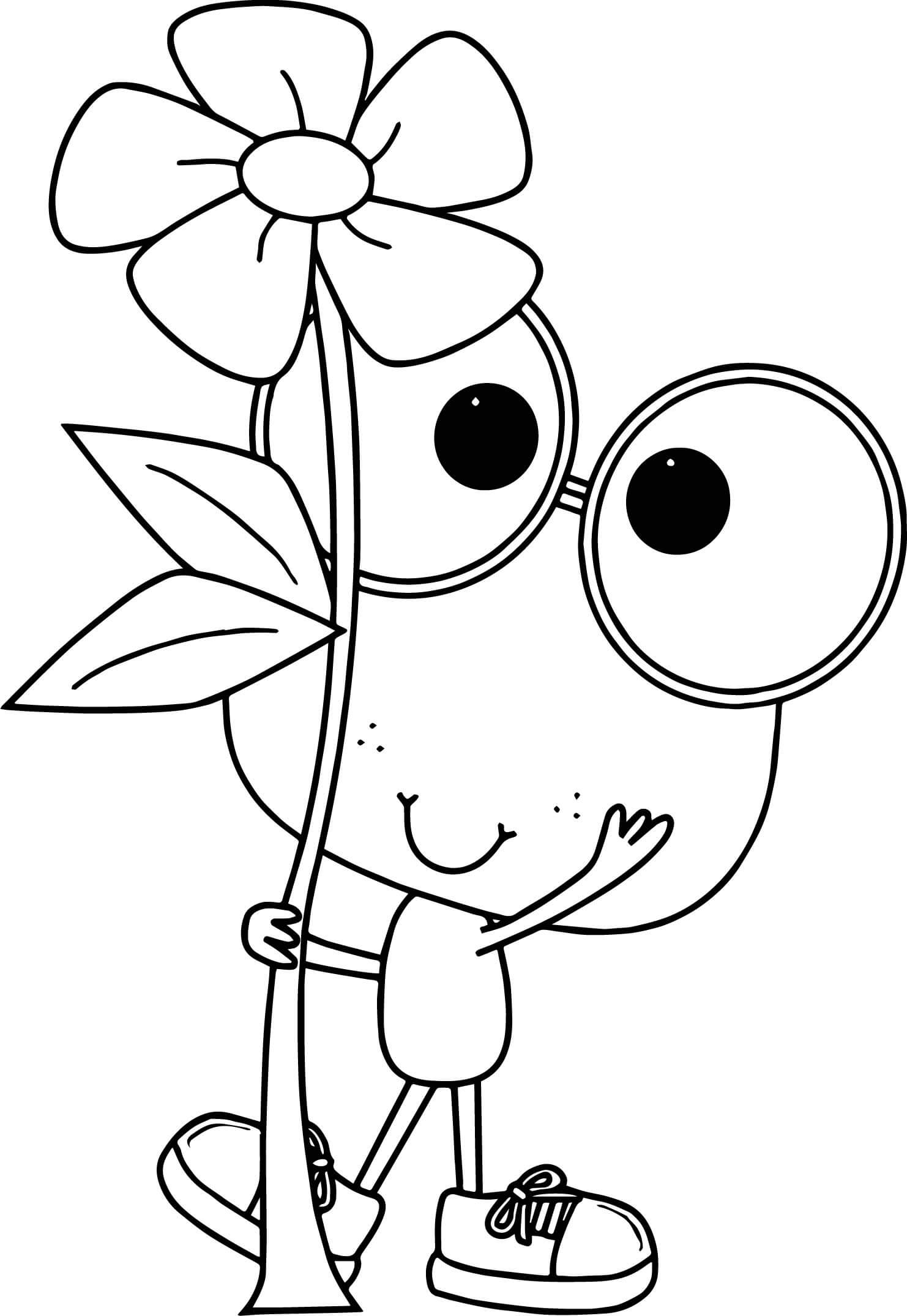 Cute Little Frog Coloring Page