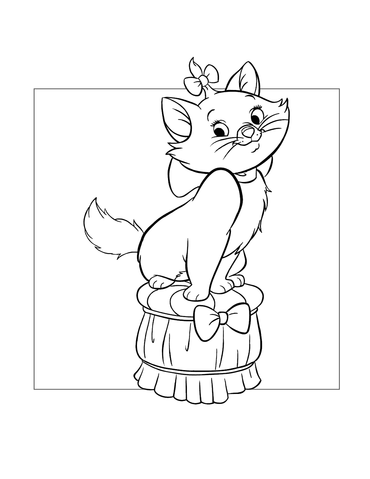 Cute Marie Aristocats Coloring Page