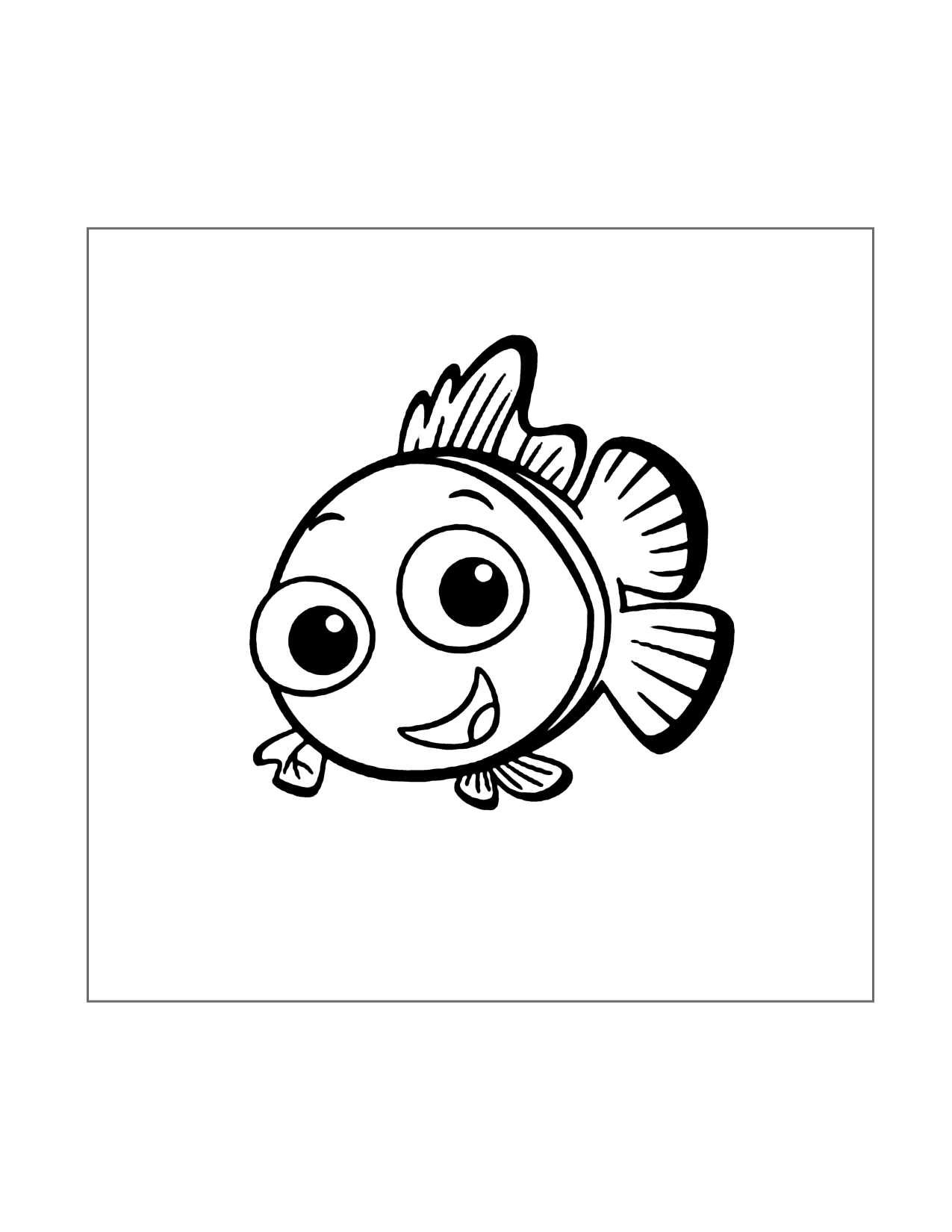 Cute Nemo Coloring Page