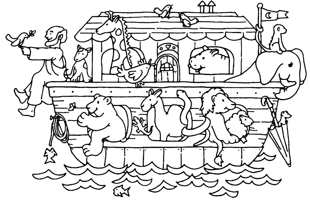 Cute Noahs Ark Coloring Pages