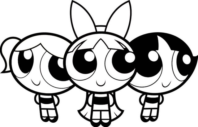Cute Powerpuff Girls Coloring Pages