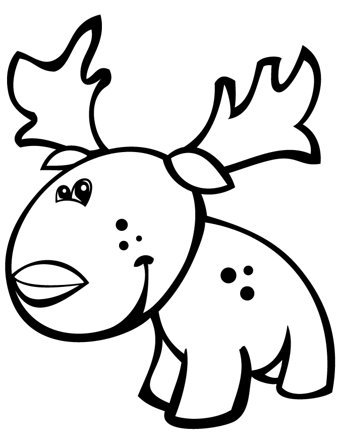 Cute Reindeer Coloring Pages