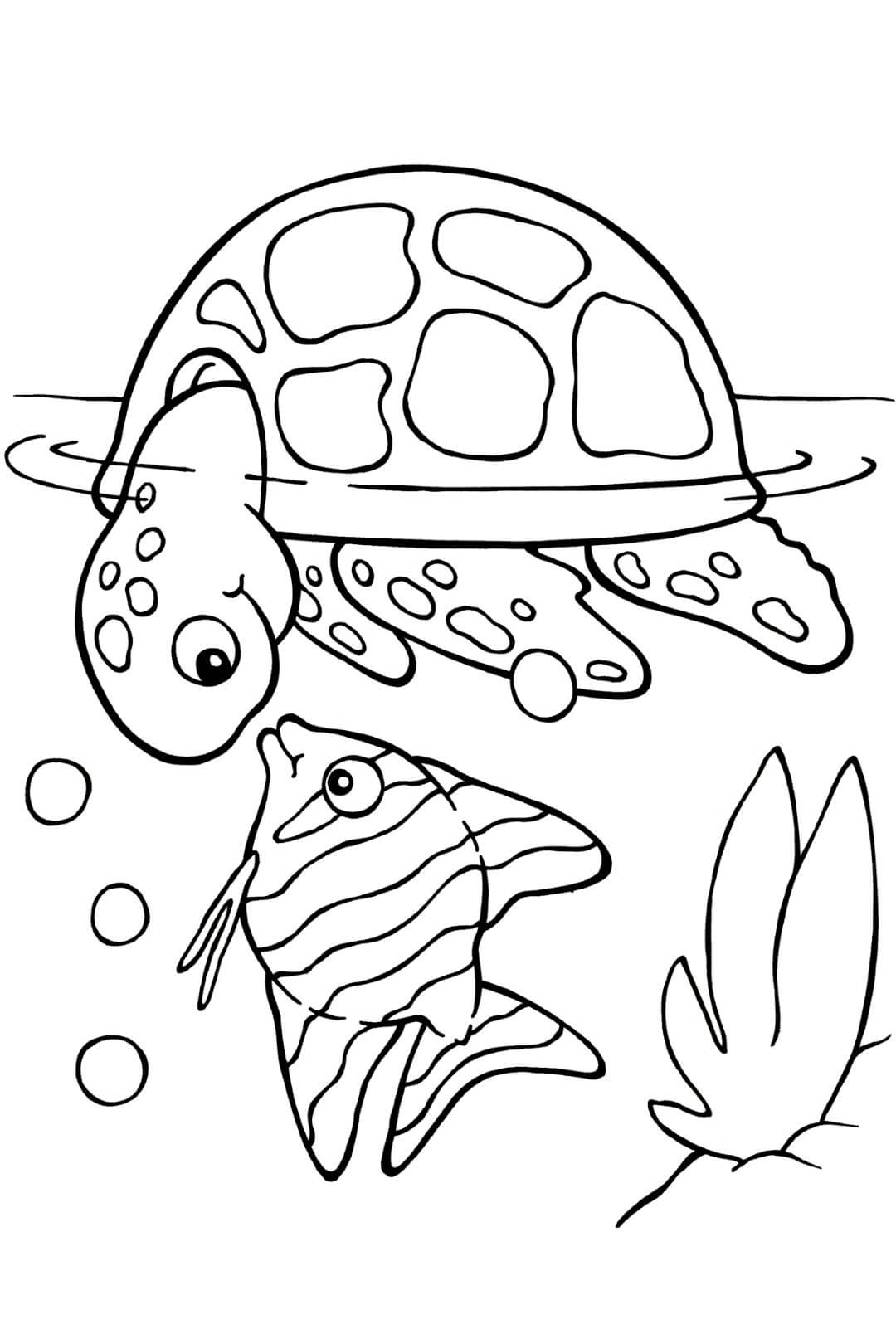Cute Sea Turtle Coloring Pages
