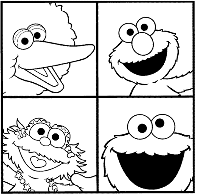 Cute Sesame Street Coloring Pages