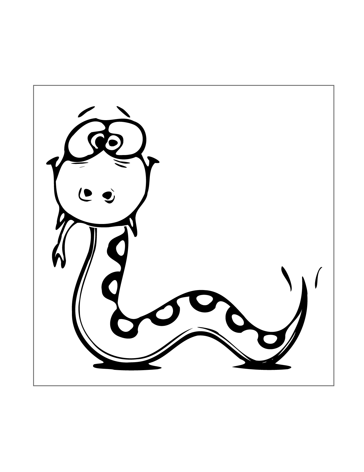 Cute Snake Coloring Page