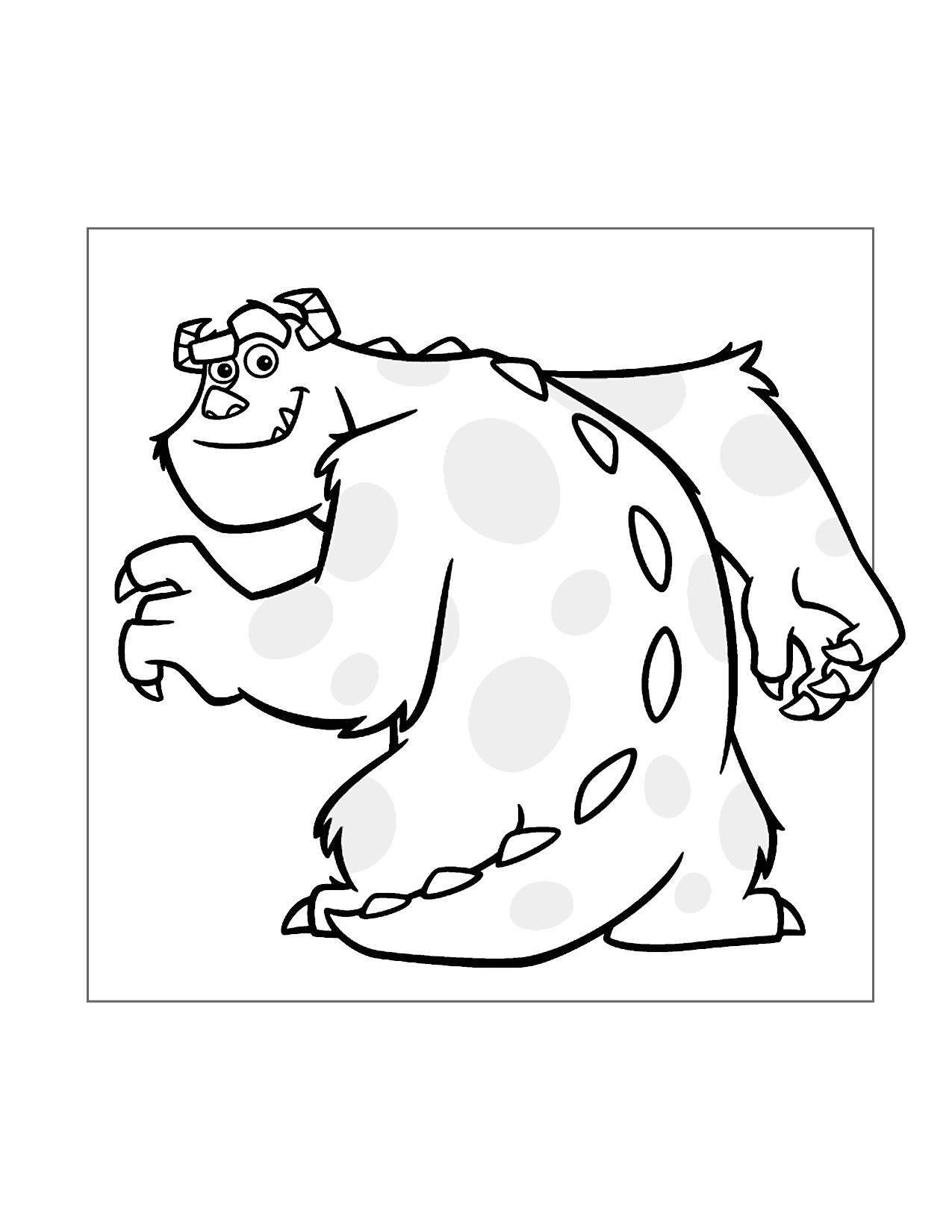 Cute Sully Monsters Inc Coloring Page