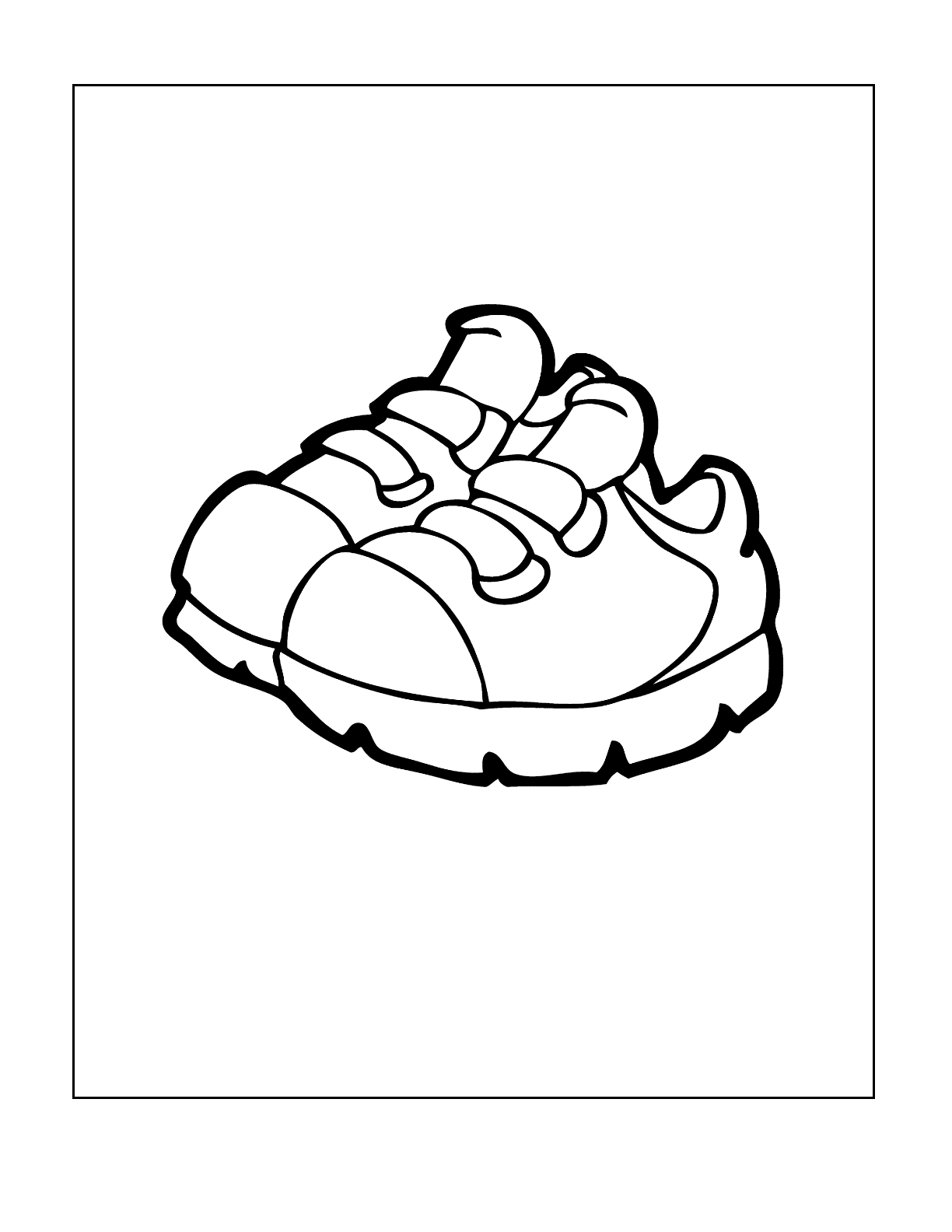 Cute Toddler Slip On Gym Shoes Coloring Page