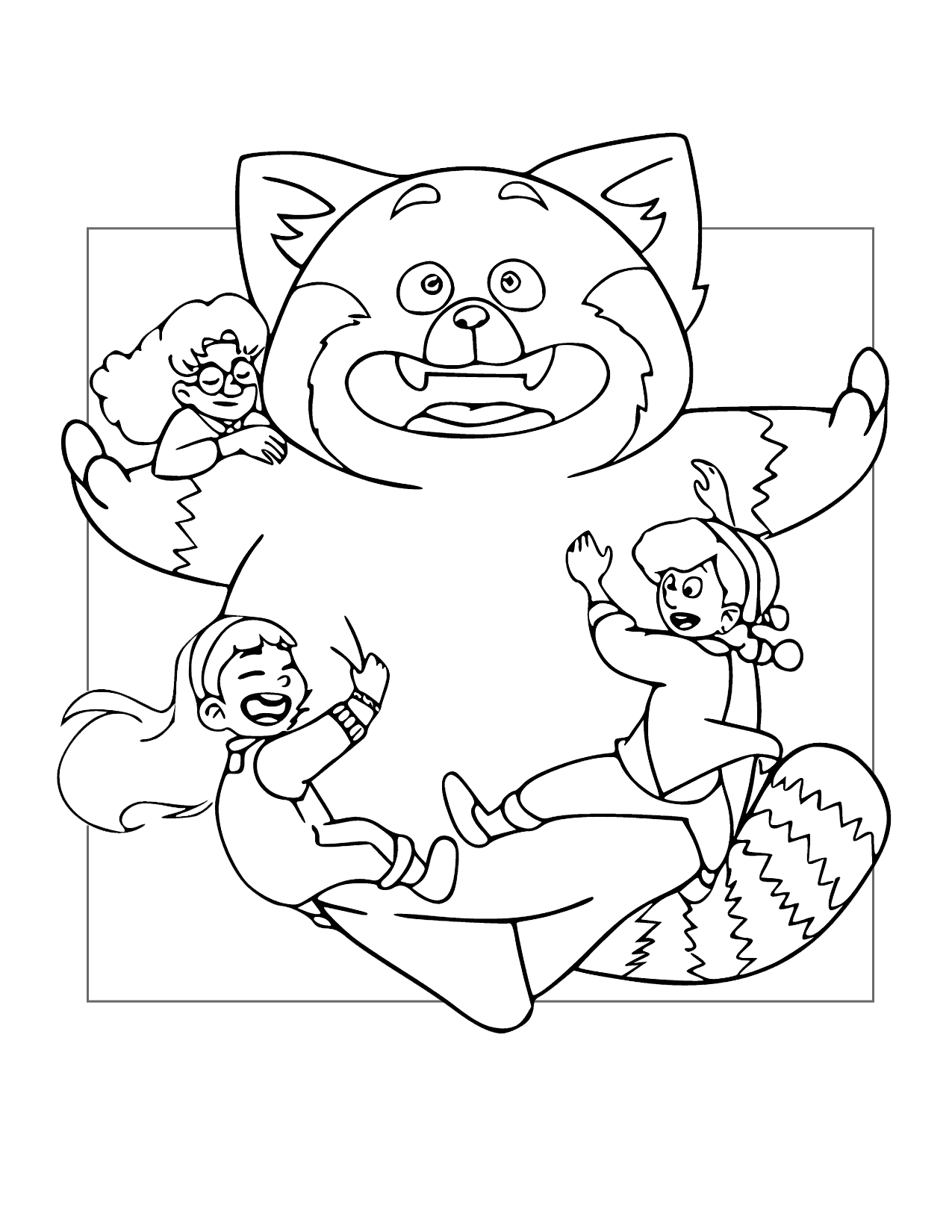 Cute Turning Red Coloring Page