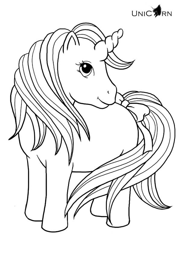 Cute Unicorn Coloring Page Printable