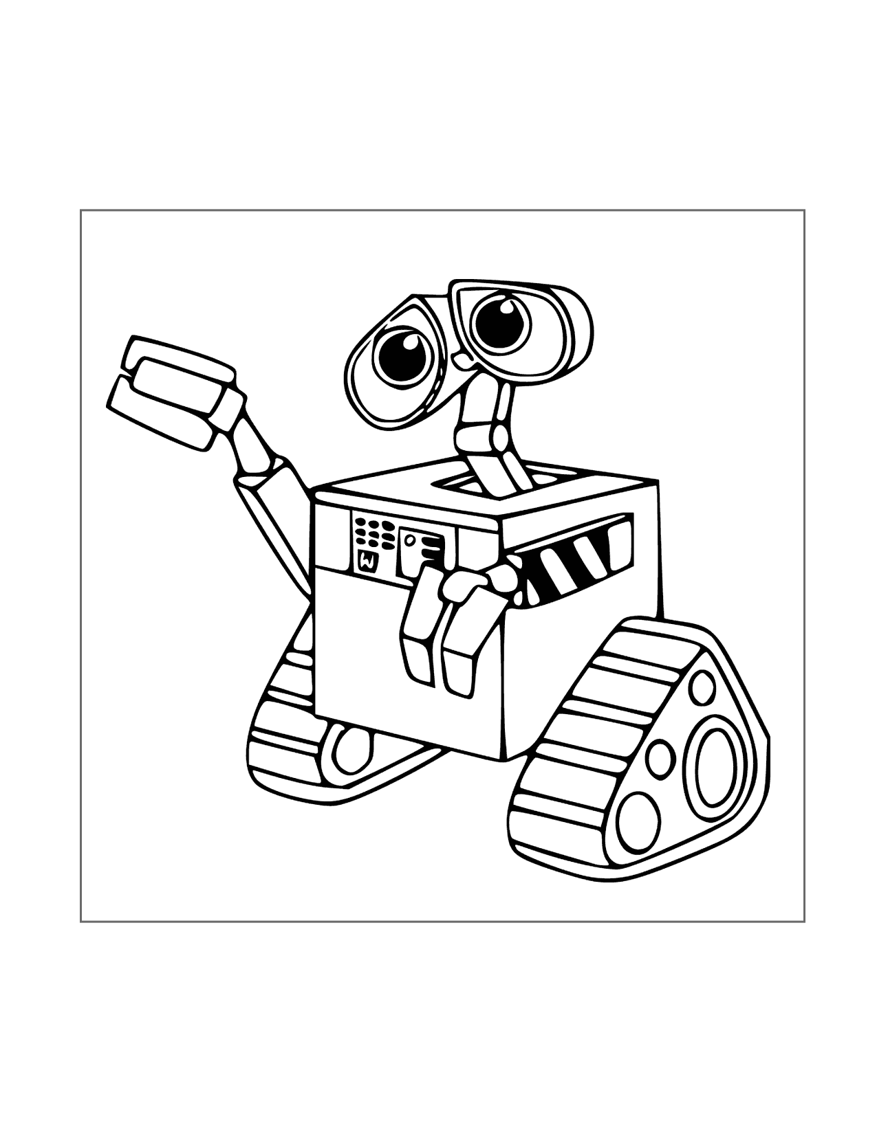 Cute Wall E Coloring Page